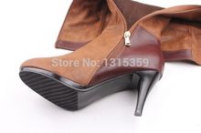 Free shipping autumn and winter high heeled shoes to help women boots high end single ladies