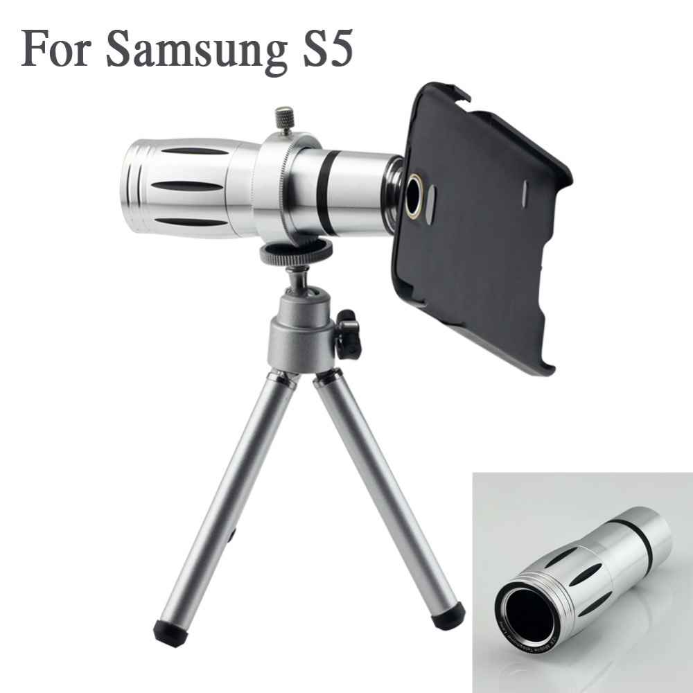 12x Zoom Optical Telescope Mobile Phone Lens Smartphone Camera With Tripod Holder Case For Samsung Galaxy