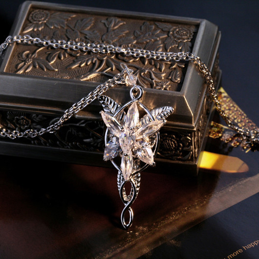 Top Selling Women Ladies Popular Film Star Arwen Evenstar Necklace Silver Color Pendant Star Jewelry Promotion