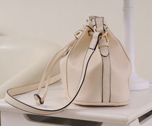 high quality lady fashion pu bag girl joker bag with cloth huge space bucket bag lady