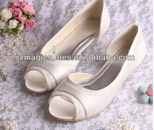 MAGIC BRIDE Lace and Satin Special Shoes Women Office Shoes Party Wedding Flats Dance Shoes Free