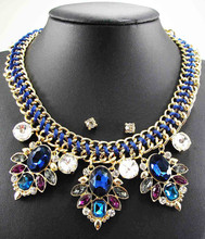 za 2014 Newest Gorgeous J c Brand Necklace CREW Jewelry crystal ra Department Statement Necklace Women Choker Necklaces Pendants