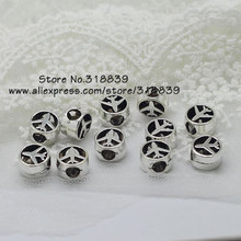 (30 pieces/lot) 7*10*10mm Antique Silver Metal Big Hole Beads Aircraft Beads Findings Fit Fit Pandora Bracelets 7626