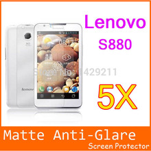 5PCS/LOT Smartphone Android Matte Anti Glare Film LCD Screen Protector For lenovo S880 With Clean Cloth.