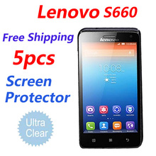 5pcs lot New Anti scratch CLEAR LCD Lenovo S660 Screen Protector Guard Cover For Lenovo S660