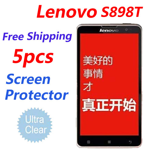 5pcs lot Free Ship high quality lenovo s898T screen protector Ultra Clear lenovo s898T protective film