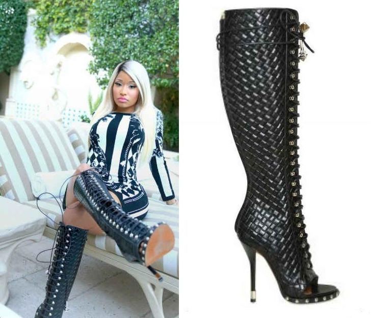 ... knee high fashion designer lace up gladiator over the knee boots(China