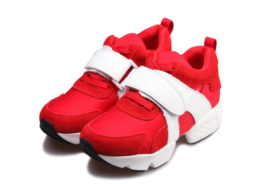 2014 New Fashion Leather Women Casual Shoes Increased Genuine Leather Platform Sneakers Wedges Mixed Colors Sports