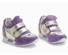 European Increased Shoes Women Leather Sequins Casual Shoes Platform Sneakers Genuine Leather Velcro Female Rivets Sneakers