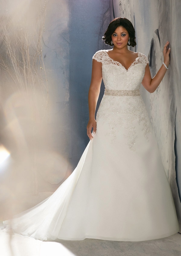 ... plus-size-bride-wedding-dress-Lace-Short-Sleeve-Wedding-Dresses-2015