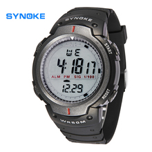 Fashion Men Sports Watches SYNOKE Brand LED Electronic Digital Watch 50M Waterproof Outdoor Dress Wristwatches Military Watch