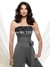 2014 New Design Fashion Women s Party Wide Legs Pants Evening Dress Dinner Jumpsuits