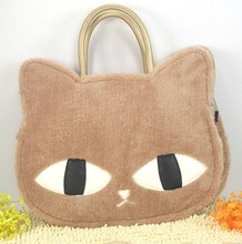 lady high quality cotton  handbag lady hand made cat design diner bag lady elegant princess bag cute easy taken handbag