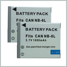 Accessories & Parts 2PCs Digital Camera NB-6L NB 6L NB6L Rechargeble Li-ion battery for Canon D10 SD770 SD980 SD1200 IS NB6L