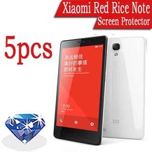 5pcs/lots Front Diamond Screen Protector Guard for Xiaomi Redmi Note 4G LTE Mobile Phone Red Rice Note Hongmi 5.5″IPS
