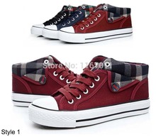 3 style High quality 2014 New autumn winter women platform sneakers students Coverse casual sneakers Running Shoes Size:35-40