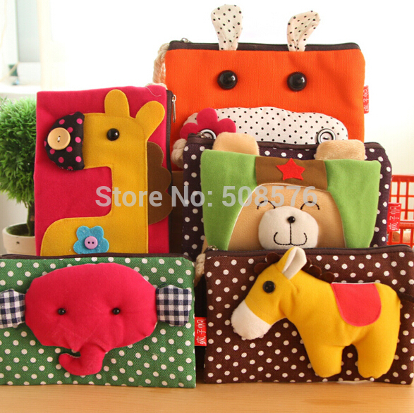 Korea Style Sweet Bow Design Zipper Cosmetic Bag 5 Color Make Up