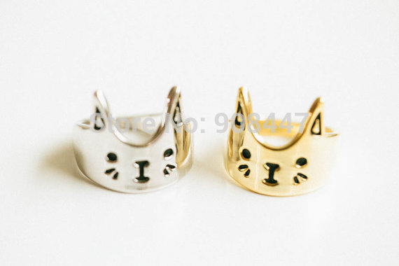 10 PCS R76 Fashion love cat ring kitty ring animal ring Free shipping