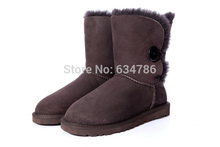 The real wool snow boots 2014 new fashion women s boots flats high end brand fashion