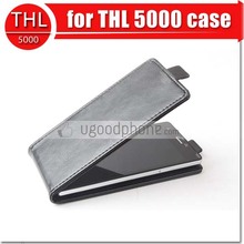 New arrival THL 5000 leather case flip cover skin for thl 5000 octa core mobile phone bag Stand Cover 3 color free shipping