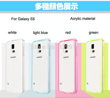 Acrylic Cell Phone Cases Mobile Soft  Plastic transparent Mobile phone Accessories Galaxy S5 G9006