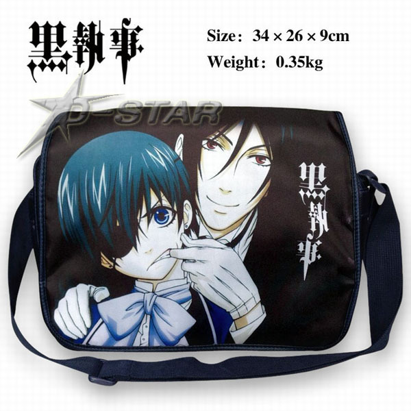 Anime Black Butler Kuroshitsuji Style Fashion Crossbody Bag School Bag ...