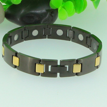2015 Health Jewelry Black Gold Nomination Man Bracelet Wholesale Charm Fashion Anniversary Bracelet