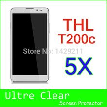 5x Ultra Clear Glossy Transparent Screen Protector for THL T200 T200C 6.0″inch Screen Guard Protective Wholesales Free Shipping