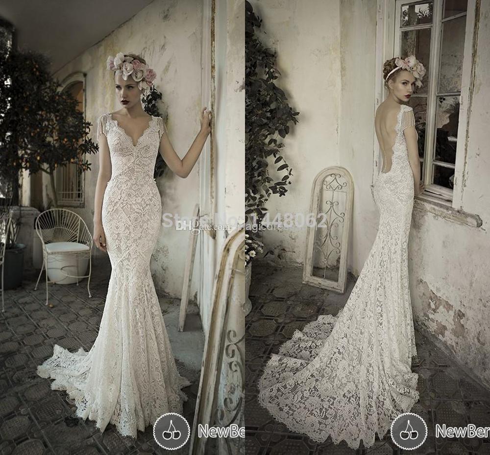 Bare Back Lace Wedding Dresses