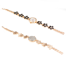 Fashion Jewelry New Daisies Flower Rose Golden Bracelet Wrist Watch 2 Colors for women Free Shipping