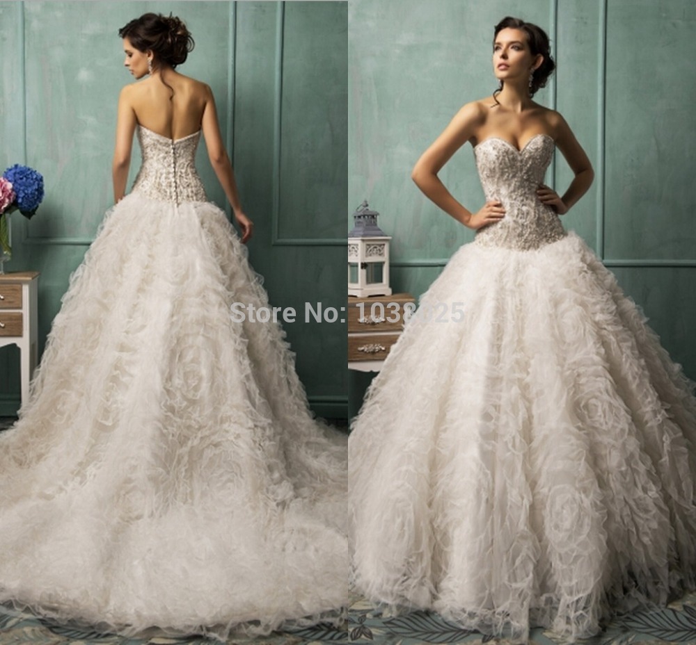 Amelia-sposa-2015-New-Wedding-Dresses-Ball-Gown-Sweetheart-Backless ...