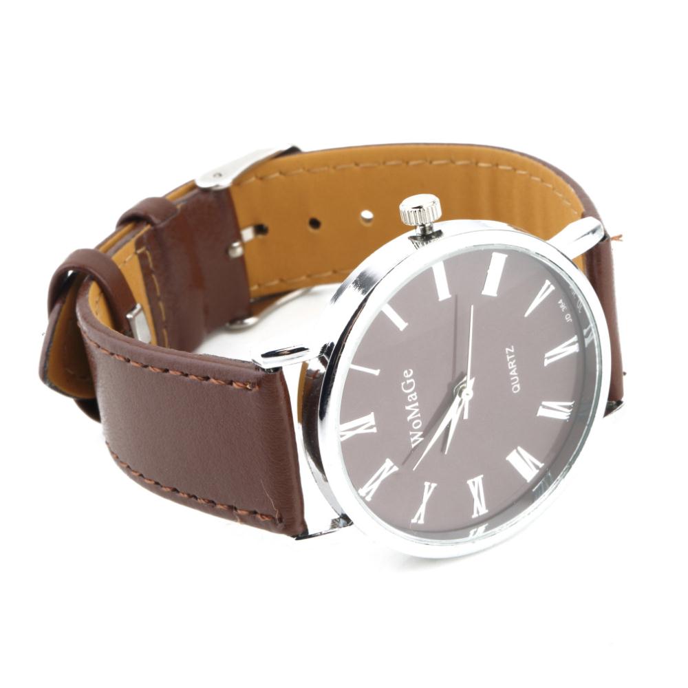 1pcs Retro Classic Unisex Synthetic Leather Strap Dial Quartz Wrist Watch Watches