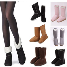 Hot Sale! Fahion Simple Design10 inch Height Winter women Snow boots for Lady & Beige,Black,Gray,Coffe,Pink,Brown Free Shipping