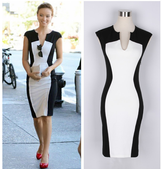 Summer-2014-Fashion-Sleeveless-Dress-Women-s-Black-And-White-Patchwork ...