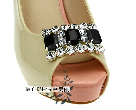 free shipping wedding bridal parties women fashion peep toe heels shoe jewelry accessories glass shoe clip
