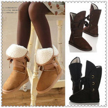 Newest Hot Sale Winter Snow Boot Women Man-made Fur Buckle Motorcycle Ankle Boots Shoes&Black,Beige,Coffee,Brown