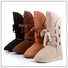 Newest Hot Sale Winter Snow Boot Women Man made Fur Buckle Motorcycle Ankle Boots Shoes Black