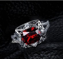 Ruby simulation diamond ring jewelry for women ring