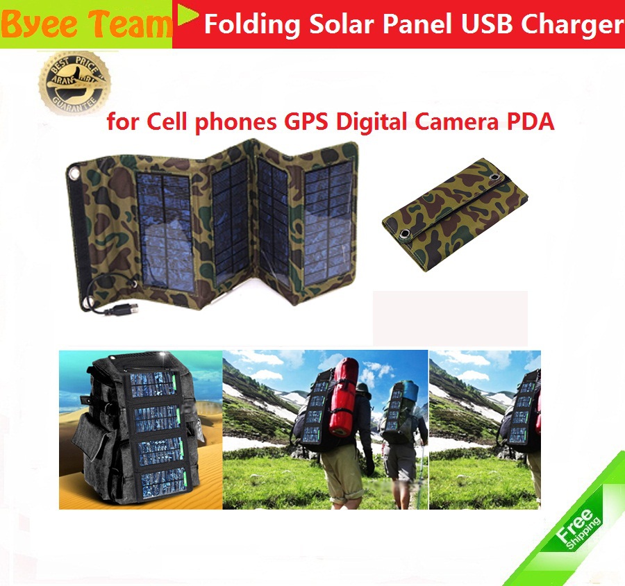 5V 7W Portable Folding Solar Panel Source Power Mobile USB Charger for Cell phones GPS Digital