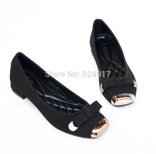 2014 Women Shoes Creepers Fashion Comfortable Soft Flat Tb Bow Logo Square Toe Elegant Plus Size