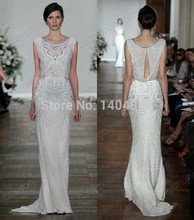 Free shipping USA for DHL! Luxury High Neck Jenny Packham cap sleeved Chiffon Formal evening dress gown with beading JP01