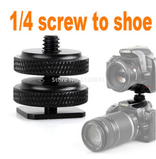 Photo Studio Accessories Cold Foot to 1 4 Screw Adapter for Camera Flash Holder Bracket Hot