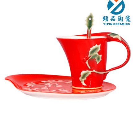 Free Shipping New special porcelain enamel Continental Coffee Cup Set wedding gifts Valentine s Day Gifts