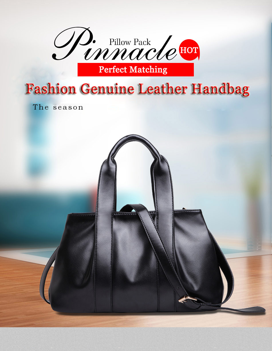 Free Shipping 2015 New women bag European fashion women handbag high quality genuine leather bag pillow