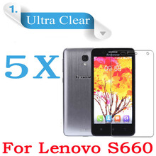 5X New Original Lenovo S660 Mobile Phone 4 7 inch High Clear Screen Protector Film For