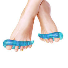 1Pair Blue Gel Toes Straightener Alignment Seperator Yoga Stretcher Foot S Free shipping