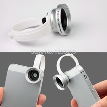 Universal 2 in 1 0.67X Wide Angle + Macro Mobile Phone Lens photo Kit Set for iPhone 4S 5 5S Samsung S4 Note2 3 Sony HTC IlkZB