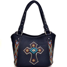 Montana West Embroidered Cross Concealed Carry Shoulder Bag for Women