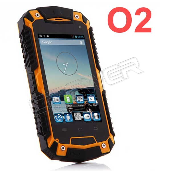 New Original O2 MTK6589 Quad core IP67 Rugged Waterproof 3G Android phone Shockproof Dustproof phone GPS