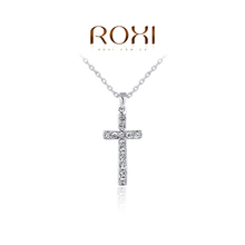 ROXI  brands fashion women lucky cross necklace,zircon,fashion jewelry, gold plated Necklace,Christmas gifts,free shipping